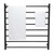 Modern matte black round heated towel rail for Australian bathrooms.