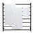 Modern matte black round bar heated towel rail for bathrooms in Australia.