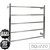 Aguzzo EZY FIT Polished Stainless Steel Round Tube Heated Towel Rail for Australian Bathrooms - 750mm x 700mm Dual Wired Towel Warmer Rack