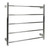 Modern brushed nickel 750mm wide heated towel rail for designer Australian bathrooms.