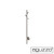 Aguzzo Ezy Fit Brushed Nickel Single Vertical Tree Style Heated Towel Rail, 900mm, for Modern Australian Bathrooms.