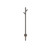 Aguzzo Ezy Fit Brushed Nickel Tree Style Vertical Heated Towel Rail for Modern Australian Bathrooms