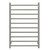 Modern Aguzzo Square Polished Chrome Heated Towel Rail with 10 Bars, Ezy-Fit Plug-in or Hardwired Installation for Australian Bathrooms.