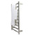 Aguzzo Polished Stainless Steel 10 Bar Square Tube Heated Towel Rail in modern Australian bathroom setting.