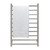 Modern Aguzzo Square Polished Chrome Heated Towel Rail with 10 Bars, Ezy-Fit Installation for Australian Bathrooms