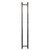 Modern gunmetal grey double vertical heated towel rail with square bars, ideal for contemporary Australian bathrooms.