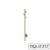 Aguzzo EZY FIT Brushed Brass Single Vertical Tree Style Heated Towel Rail for Modern Australian Bathrooms