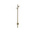 Aguzzo Ezy Fit Brushed Brass Single Vertical Tree Style Heated Towel Rail for Modern Australian Bathrooms