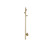 Modern Aguzzo Ezy Fit brushed brass single vertical tree-style heated towel rail for designer Australian bathrooms.