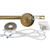 Aguzzo EZY FIT Brushed Brass Tree Style Heated Towel Rail Inclusions for Modern Australian Bathrooms