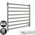 Modern Polished Chrome Flat Tube Heated Towel Rail 900mm Wide for Australian Bathrooms