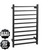 Aguzzo Matte Black Square Heated Towel Rail, 10 Bar Designer Bathroom Warmer, Australia-wide Delivery.