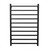 Aguzzo Ezy Fit Matte Black Square Tube Heated Towel Rail for Modern Australian Bathrooms