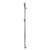 Aguzzo EZY FIT Single Vertical Flat Tube Heated Towel Rail with Hooks in Polished Stainless Steel for modern Australian bathrooms.