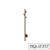 Aguzzo EZY FIT 900mm Single Vertical Round Tube Tree Style Heated Towel Rail in PVD Rose Gold for Modern Australian Bathrooms