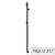 Aguzzo Matte Black Single Vertical Flat Tube Heated Towel Rail with 2 Hooks, Modern Bathroom Accessory Australia