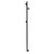 Aguzzo Ezy Fit Matte Black Vertical Flat Tube Heated Towel Rail with Hooks for Contemporary Australian Bathrooms