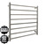 Aguzzo Ezy Fit Square Tube Heated Towel Rail Polished Chrome Finish Bathroom Wall Mount Australia