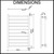 Aguzzo Round EzyFit Heated Towel Rail 600mm x 1000mm Chrome Bathroom Radiator Dimensions Diagram Australia