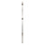 Brushed Nickel Single Vertical Flat Tube Heated Towel Rail with Two Hooks for Australian Bathrooms
