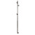 Aguzzo Brushed Nickel Single Vertical Flat Bar Heated Towel Rail with Hooks for Bathroom Australia