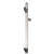 Aguzzo Ezy Fit Single Vertical Flat Tube Heated Towel Rail with 2 Hooks in Brushed Nickel for contemporary Australian bathrooms.