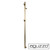 Aguzzo EZY FIT Brushed Brass Single Vertical Flat Tube Heated Towel Rail with Hooks for Modern Australian Bathrooms
