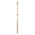 Aguzzo Ezy Fit Brushed Brass Single Vertical Flat Tube Heated Towel Rail with Hooks, Modern Bathroom Accessory Australia