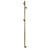 Aguzzo Ezy Fit Single Vertical Flat Tube Heated Towel Rail in Brushed Brass with Hooks, Renovator Store Australia.