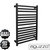 Modern Aguzzo matte black square bar heated towel rail, high-quality bathroom towel warmer for Australian homes.