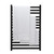 Modern matte black square bar electric heated towel rail for bathrooms in Australia.