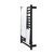 Modern matte black square tube heated towel rail for contemporary Australian bathrooms.