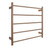 Aguzzo Ezy Fit Rose Gold Heated Towel Rail for Australian Bathrooms - 750mm x 700mm Round Tube Dual Wired Designer Towel Warmer