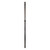 Aguzzo Ezy Fit Gunmetal Single Vertical Flat Tube Heated Towel Rail with 2 Hooks for Modern Australian Bathrooms