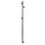 Aguzzo EZY Fit Single Vertical Flat Tube Heated Towel Rail with 2 Hooks in PVD Gun Metal Finish for Modern Australian Bathrooms