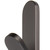Modern Aguzzo EZY FIT gun metal grey flat bar heated towel rail for luxury bathrooms in Australia.