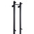 Aguzzo matte black vertical heated towel rail for bathrooms in Australia.