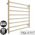 Aguzzo EZY FIT Brushed Brass Heated Towel Rail with 8 Round Tubes, 900mm x 920mm, Luxury Bathroom Accessories Australia