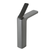 Rear view of the AGUZZO Cortina Matte Black Tall Single Lever Basin Mixer, a luxury designer bathroom tap available for shipping across Australia.