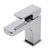 Top view of a Terrus single lever matte black basin mixer tap for modern Australian bathrooms.