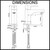Technical diagram showing dimensions for the Terrus Single Lever Basin Mixer from Renovator Store Australia.