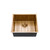 Aguzzo Brushed Gold Stainless Steel Single Bowl Kitchen Sink for Australian Homes