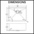 Aguzzo 600mm Stainless Steel Single Bowl Kitchen Sink Dimensions Diagram, Australia