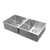 Modern AGUZZO Double Bowl Stainless Steel Kitchen Sink in Brushed Satin Finish - Australia shipping available