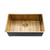 Aguzzo 762mm Brushed Gold Stainless Steel Deep Single Bowl Kitchen Sink, Australia