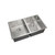 Modern Aguzzo TWM6 Stainless Steel Double Bowl Kitchen Sink in Brushed Satin Finish for Contemporary Australian Homes
