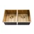 Aguzzo Brushed Gold Stainless Steel Double Bowl Kitchen Sink 820mm for Australian Homes