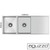 Aguzzo 1160mm Double Bowl Stainless Steel Kitchen Sink with Drainer, Topmount and Undermount Design for Australian Homes.