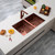 Aguzzo 820mm Rose Gold Double Bowl Stainless Steel Kitchen Sink Undermount Installation Australia