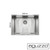 Aguzzo 600mm Single Deep Bowl Stainless Steel Kitchen Sink in Brushed Satin Finish - Australia